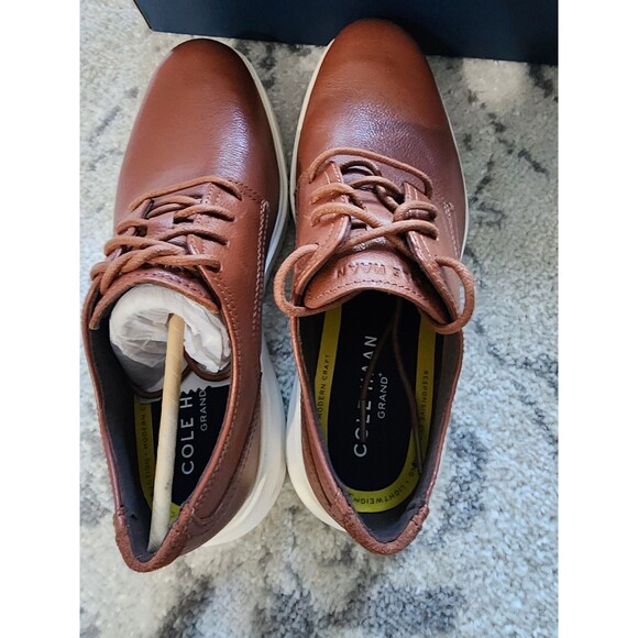 Cole Haan,Grand+ Plain Toe Oxford Mens Size 8.5 M British Tan Leather Shoes - Picture 6 of 9